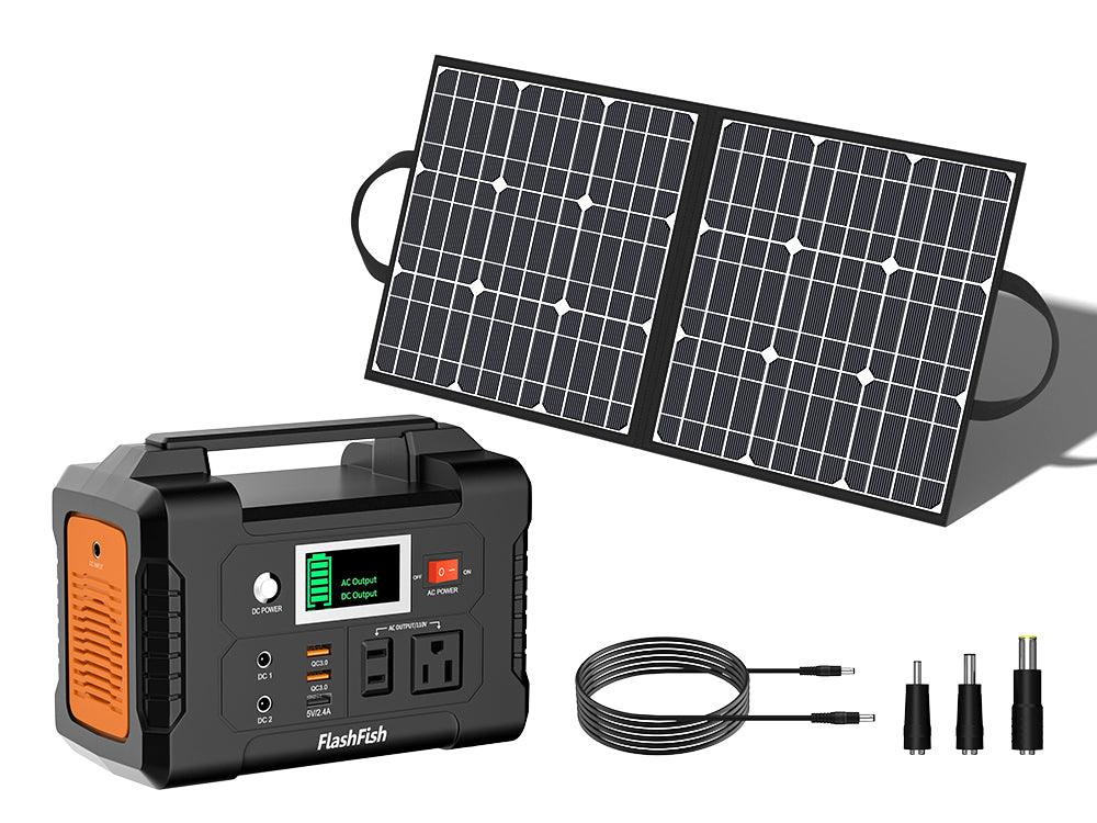 FlashFish E200+SP50 Solar Gnerator Kit丨151Wh Battery+50W Solar Panel