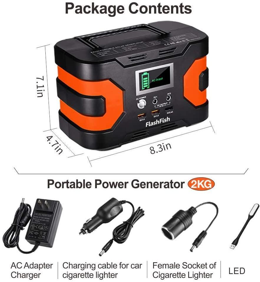 FlashFish EA150 Portable Power Station | 150W 166Wh/45000mAh